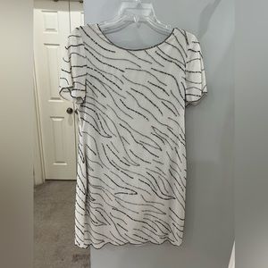 Black and white beaded dress